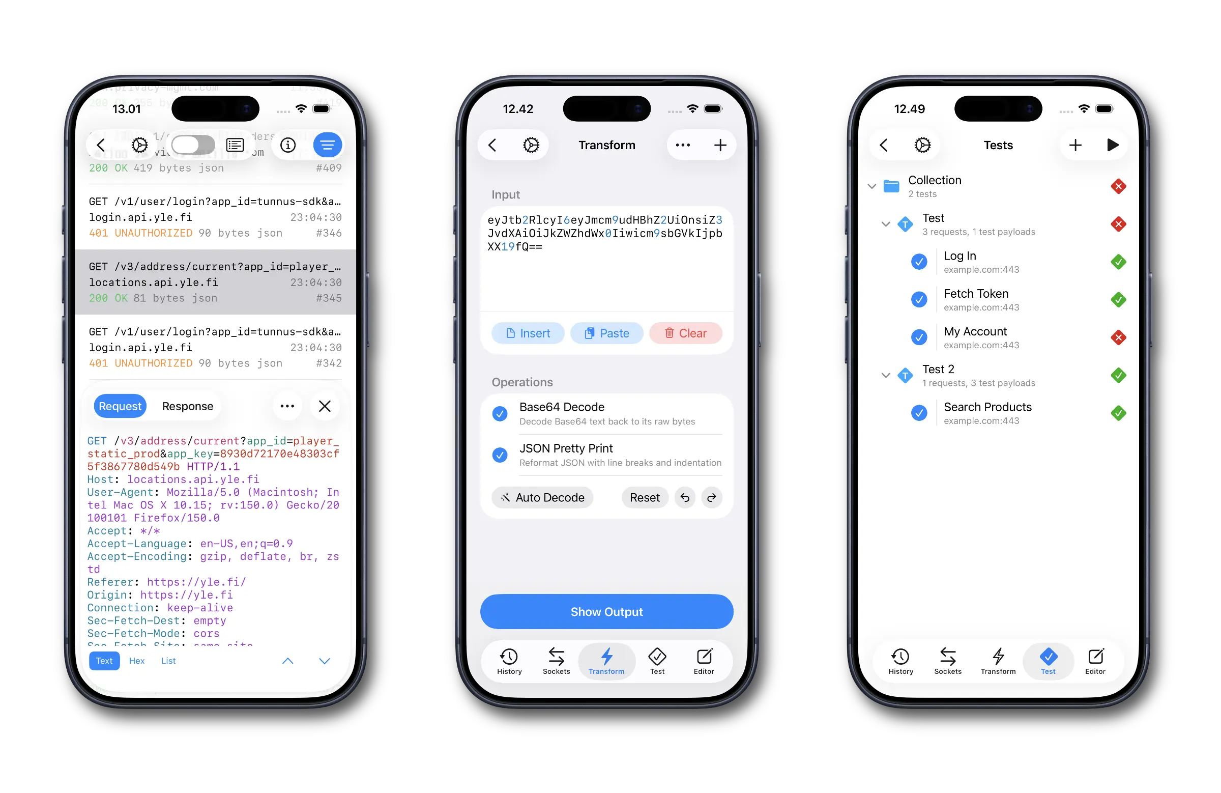 Proxygen iOS app capturing and filtering HTTPS traffic on an iPhone