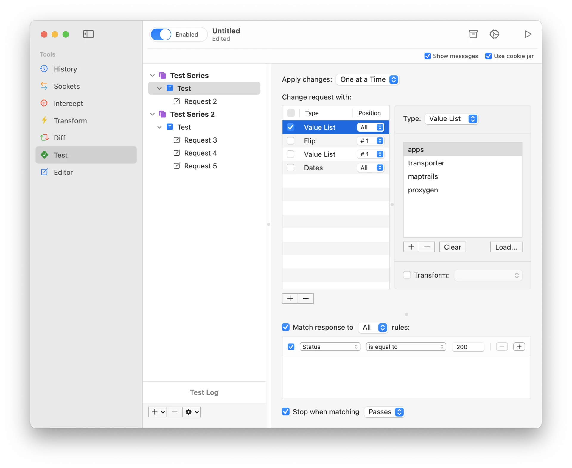 Screenshot to Test tool